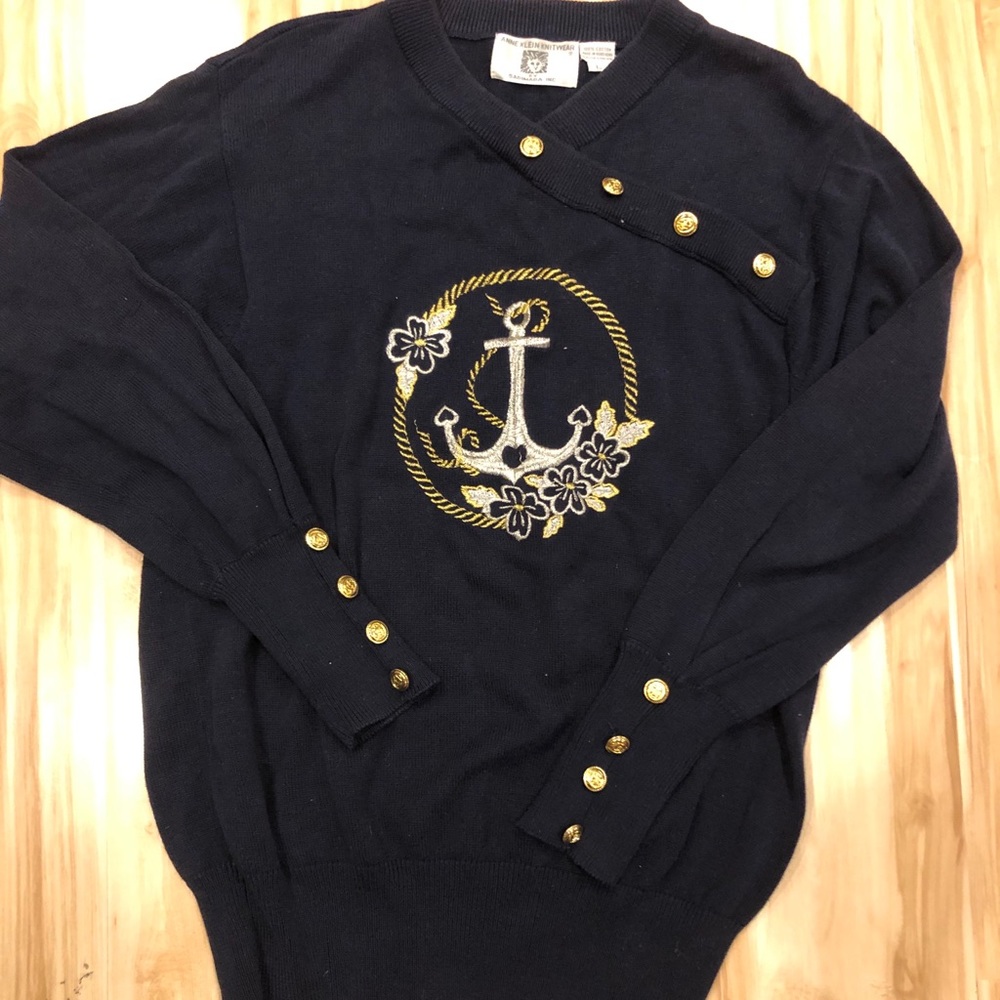 Vintage Anne Klein Navy Sweater
